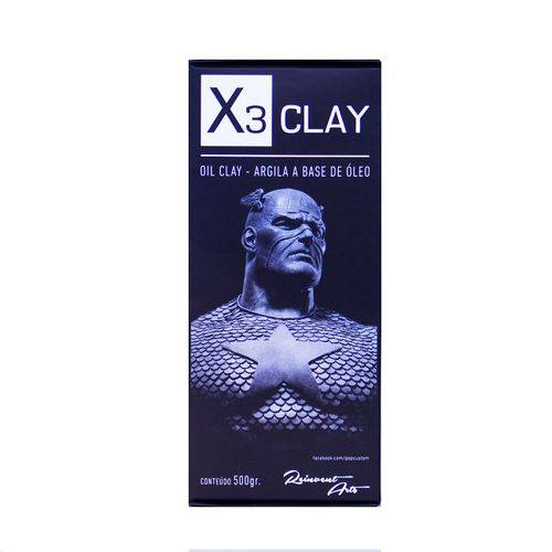 Tamanhos, Medidas e Dimensões do produto X3 Oil Clay Medium Cinza [0,500 Kg]