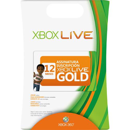 Tamanhos, Medidas e Dimensões do produto XBOX 360 LIVE Gold ( 12 Meses )
