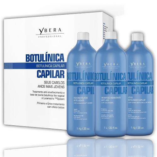 Tamanhos, Medidas e Dimensões do produto Ybera Kit Botulínica Capilar Shampoo, Ativo Botulínico e Reconstrutor Inteligente - 3x1l