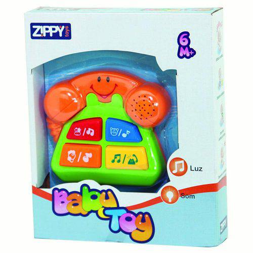 Tamanhos, Medidas e Dimensões do produto Zippy Toys-Baby Toy Telefone com Sons e Músicas Ft33898