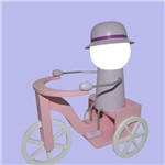 Abajur - Luminária Infantil LED - Triciclo Rosa
