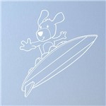 Adesivo de Parede - Cachorro Surfista - N8003