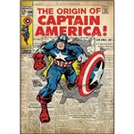 Adesivo de Parede Captain America Comic Cover Giant Wall Decal Roommates Colorido (46x12,8x2,8cm)