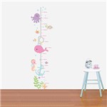 Adesivo de Parede Decorativo Infantil Stixx Reguinha Fundo do Mar Menina Colorido (38x140x1cm)