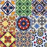 Adesivo de Parede Decorativo para Cozinha Stixx Azulejos Mexicanos Colorido (123x61cm)
