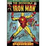 Adesivo de Parede Iron Man Comic Cover Giant Wall Decal Roommates Colorido (46x12,8x2,8cm)