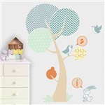 Adesivo Decorativo Infantil Stixx de Árvore Bosque Menino Colorido (136x176cm)