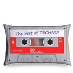 Almofada Fita Cassete K7 Retrô - The Best Of Techno