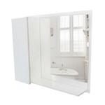 Armário MDF para Banheiro Espelho, Prateleira, Espelheira Cores (branco) - Dom Móveis