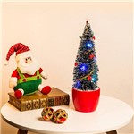 Árvore de Mesa Decorada com Floquinhos e LED - Orb Christmas