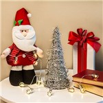 Árvore de Mesa Prateada em Formato de Cone, 30cm - Christmas Traditions