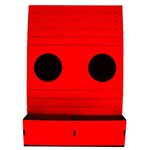 Bandeja Braço de Sofá C/ Porta Controle 3mm -Vermelho