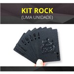Baralho Poker Preto Metalizado - 1 Unidade, Merak Imports