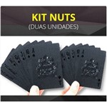 Baralho Poker Preto Metalizado - Kit 2 Unidades, Merak Imports