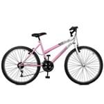 Bicicleta 26 Emotion 18 Marchas - Master Bike - Rosa com Branco