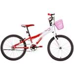 Bicicleta Infantil Houston Nina Aro 20 Monovelocidade - Banco/Vermelho