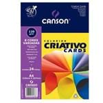 Bloco Colorido Criativo Cards Canson 120/M² A4 210 X 297 Mm com 24 Folhas e 8 Cores - 66667163
