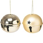 Bola Lisa Sininhos Douradas - 6 Peças - Christmas Traditions