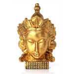 Cabeça Buda Hindu G Ouro Velho em Resina - Arte Retrô