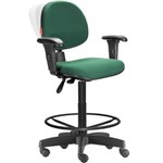 Cadeira Caixa Alta Portaria Recepção Ergonômica Verde Bandeira Cb34