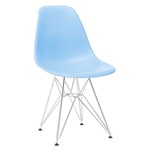 Cadeira Eames DKR - Eiffel - Azul Claro - Base Cromada
