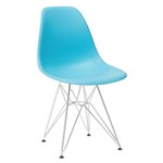 Cadeira Eames DKR - Eiffel - Azul Tiffany - Base Cromada