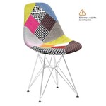 Cadeira Eames DKR - Patchwork - Base Cromada
