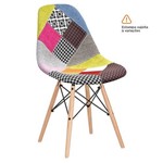 Cadeira Eames DSW - Patchwork - Madeira Clara