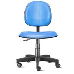 Cadeira Escritório Giratória Executiva Courvim Azul Céu Cb18