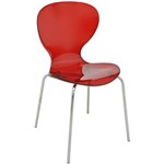 Cadeira Formiga Policarbonato Vermelho Translúcido - Rivatti