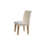 Cadeira Grécia 100% MDF (Kit com 2 Cadeiras) - Móveis Rufato - Imbuia/Veludo Creme - Móveis Bom de Preço -
