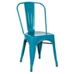 Cadeira Iron Tolix - Industrial - Aço - Vintage - Turquesa