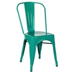 Cadeira Iron Tolix - Industrial - Aço - Vintage - Verde Claro