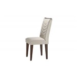 Cadeira Londrina 100% MDF (Kit com 2 Cadeiras) - Móveis Rufato - Café/Veludo Creme - Móveis Bom de Preço -