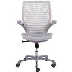 Cadeira Office 3313 Branco com Gelo Base Aluminio - 26134