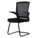 Cadeira Office Fixa Preta Base Nylon - 30809