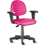 Cadeira Pink Executiva Giratória Gomada com Braços Reguláveis Cb73