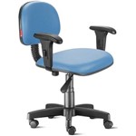 Cadeira Secretária com Braços Courvim Azul Céu Cb15
