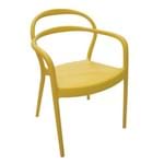 Cadeira Sissi Encosto Vazado Amarelo