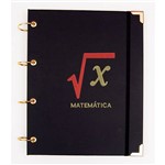 Caderno Argolado Universitário Matemática em Couro