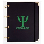 Caderno Argolado Universitário Psicologia em Couro