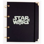 Caderno Argolado Universitário Star Wars em Couro
