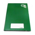 Caderno Brochura 1/4 Capa Dura Verde Pequeno 48 Fls. - Credeal