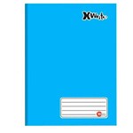 Caderno Brochurão Capa Dura Costurado 96 Folhas Sem Pauta X-WRITE Azul Maxima