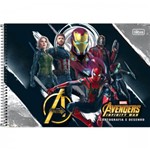 Caderno Espiral C D de Desenho Avengers 80 Folhas