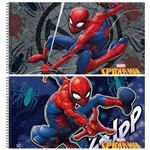 Caderno Espiral Capa Dura Cartografia e Desenho Spider-man 96 Folhas Tilibra