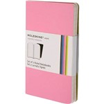Caderno Moleskine Volant Brochura Pautado Rosa de Bolso com Capa Flexível - Kit com 2
