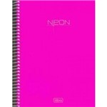 Caderno Universitário Neon Pink Capa de Polipropileno - 200 Folhas