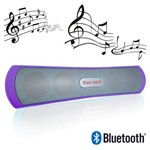 Caixa de Som Bluetooth com Rádio Fm Cartão , Usb Mp3 - Roxo