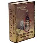 Caixa para Vinho MDF Wine Map para 2 Garrafas Marrom - Oldway